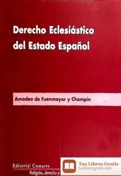 Descargar Derecho Eclesiástico Del Estado Español