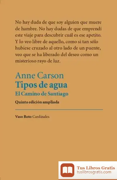 Descargar Tipos De Agua de Anne Carson