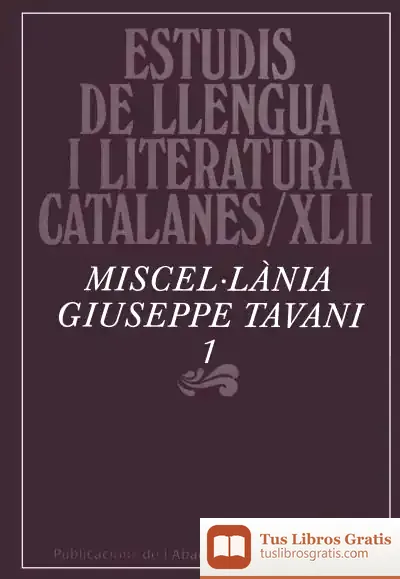 Descargar Miscel·Lània Giuseppe Tavani, 1