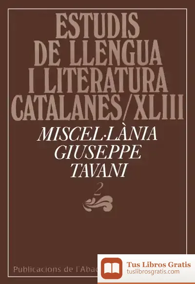 Descargar Miscel·Lània Giuseppe Tavani, 2
