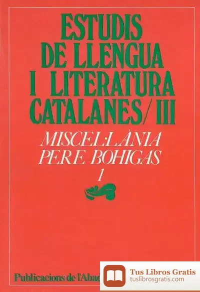 Descargar Miscel·Lània Pere Bohigas, 1
