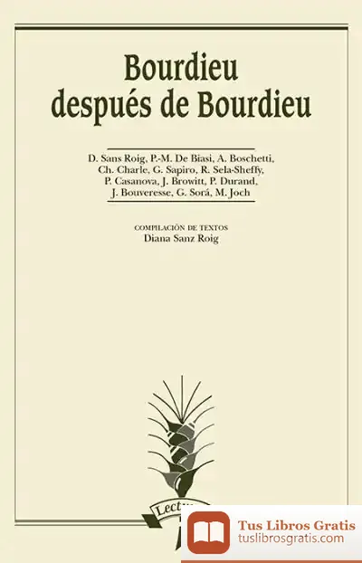 Descargar Bordieu Después De Bordieu de Diana Sanz Roig
