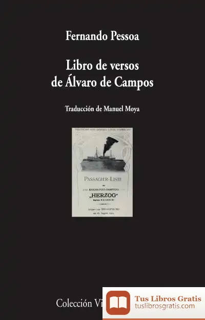Descargar Libro De Versos De Álvaro De Campos
