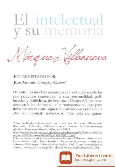 Descargar Márquez Villanueva