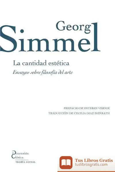 Descargar La Cantidad Estetica de Georg Simmel