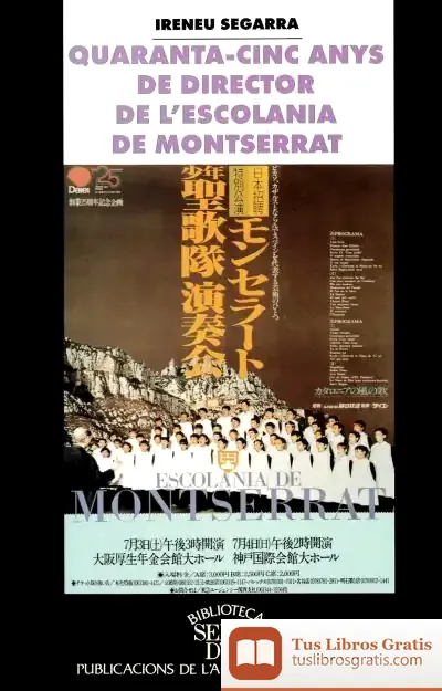 Descargar Quaranta-Cinc Anys De Director De L'Escolania De Montserrat. Memòries Personals
