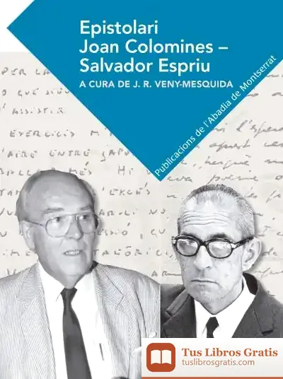 Descargar Epistolari Joan Colomines - Salvador Espriu de Joan R. Veny-mesquida