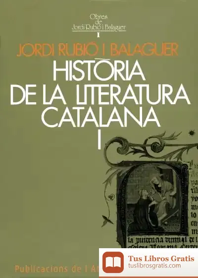 Descargar Història De La Literatura Catalana I