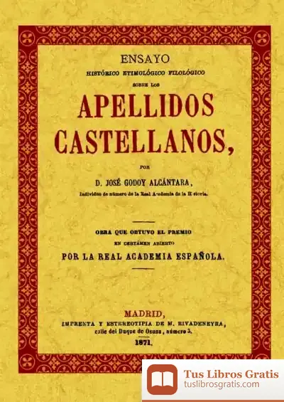 Descargar Apellidos Castellanos. Ensayo Histórico