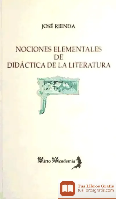 Descargar Nociones Elementales De Didactica De La Literatura