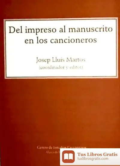 Descargar Del Impreso Al Manuscrito En Los Cancioneros