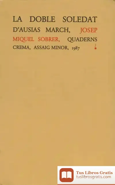 Descargar La Doble Soledat D'Ausiàs March