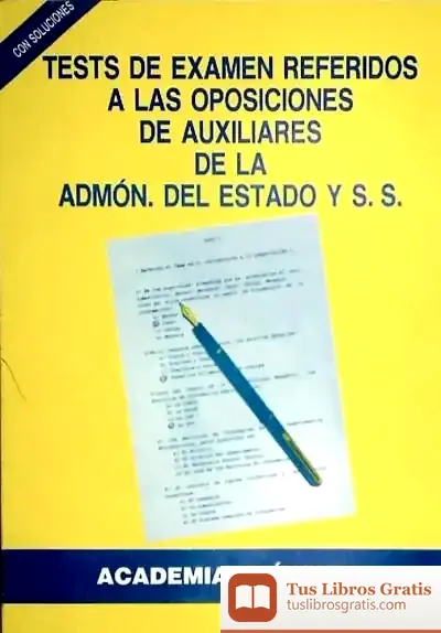 Descargar Test De Examen Referidos Temario Auxiliares Admón. Estado Y Ss