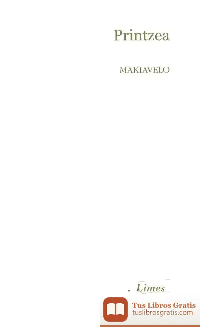 Descargar Printzea de Niccolò Machiavelli