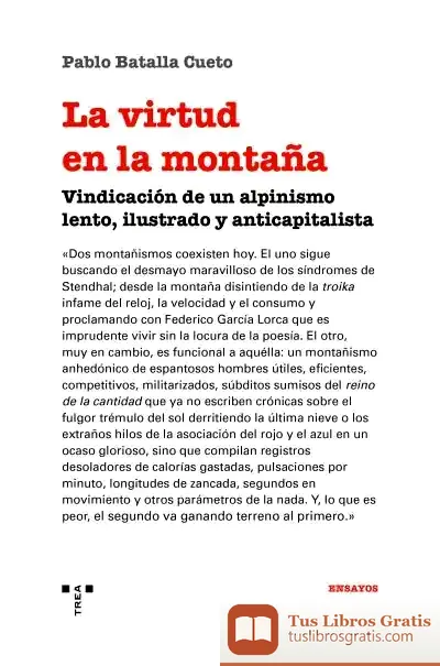 Descargar La Virtud En La Montaña: Vindicación De Un Alpinismo Lento, Ilustrado Y Anticapitalista