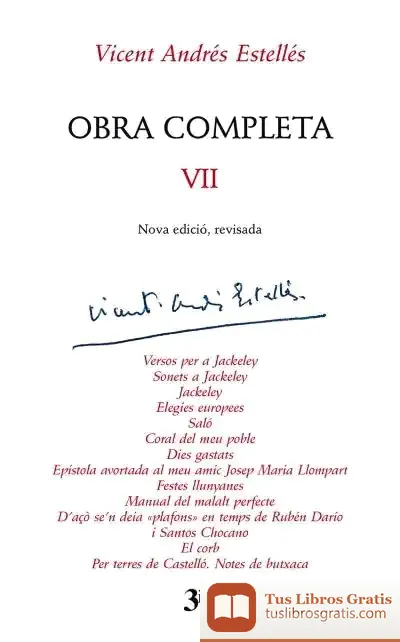 Descargar Obra Completa, Vol.Vii de Vicent Andrés Estellés