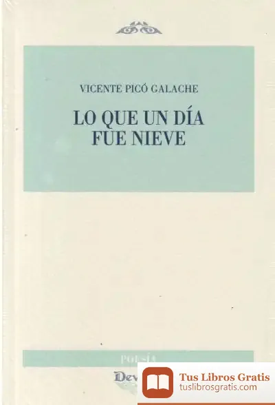 Descargar Lo Que Un Día Fue Nieve de Vicente Picó Galache