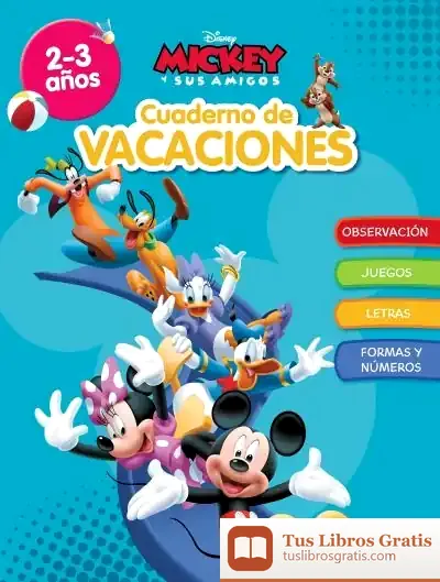 Descargar Cuaderno De Vacaciones Mickey. 2-3 Años (Aprendo Con Disney) de Walt Disney