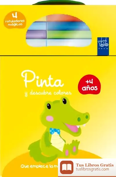 Descargar Pinta Y Descubre Colores, Cocodrilo de Yoyo